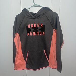Women’s loose Under Armour fleece lined hoodie. Coldgear. Sz lg